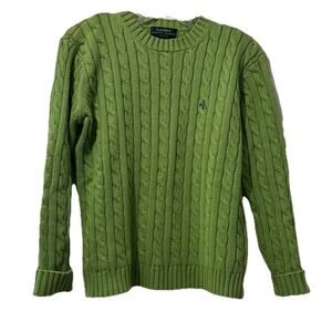 Vintage Lauren Ralph Lauren Cable Knit Sweater Petite Size P/P XS Lime Green